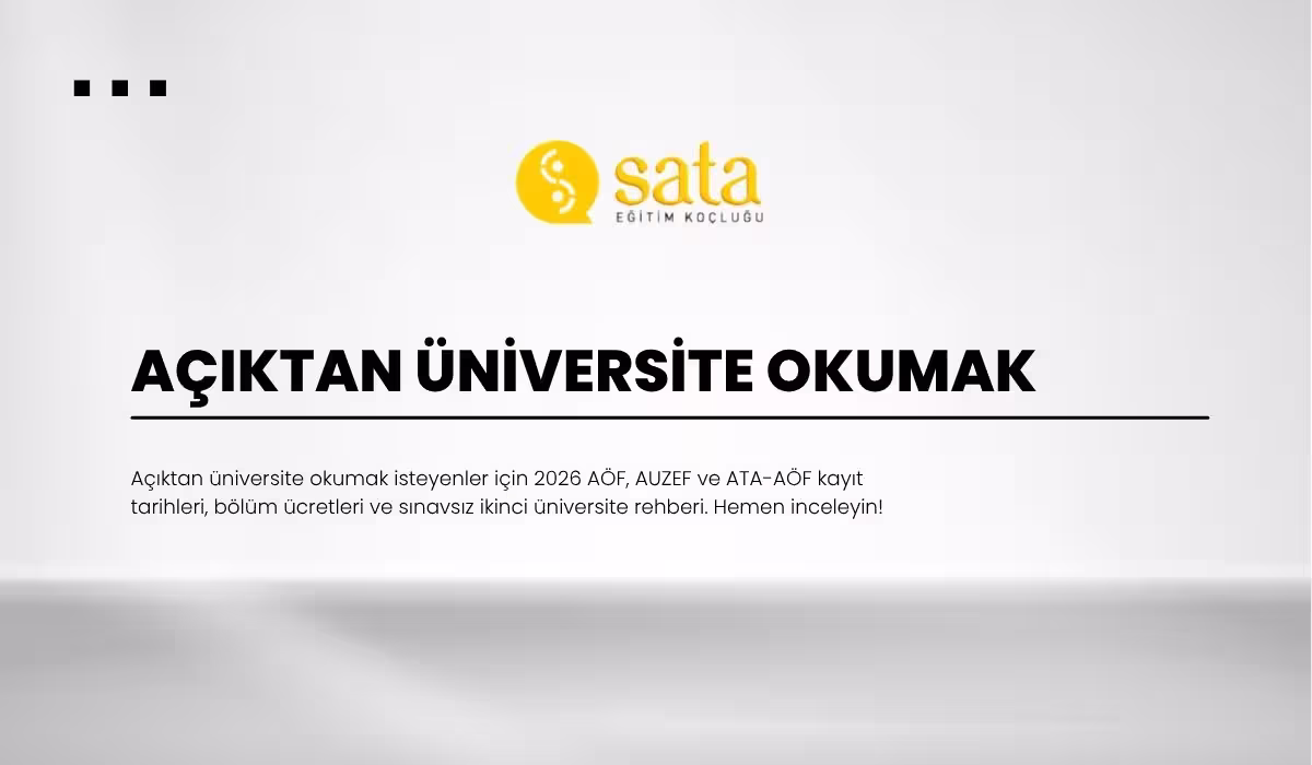Açıktan Üniversite Okumak görsel Açıktan Üniversite Okumak görsel