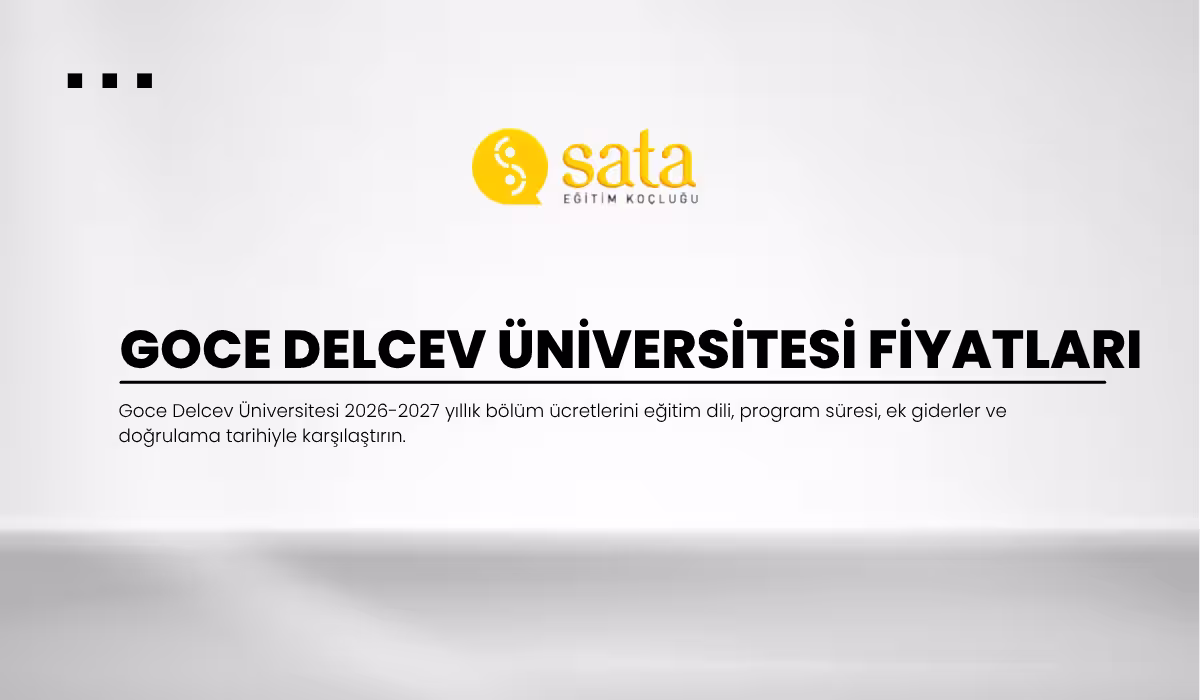 Goce Delcev Üniversitesi Fiyatları 2026-2027