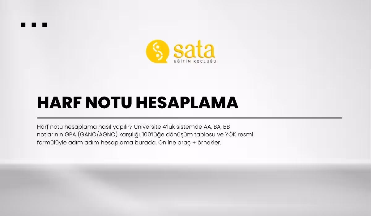 Harf Notu Hesaplama 2026