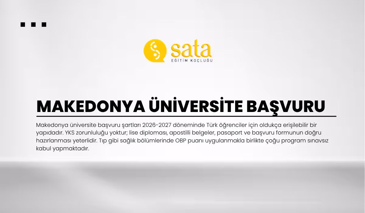 Makedonya Üniversite Başvuru Şartları